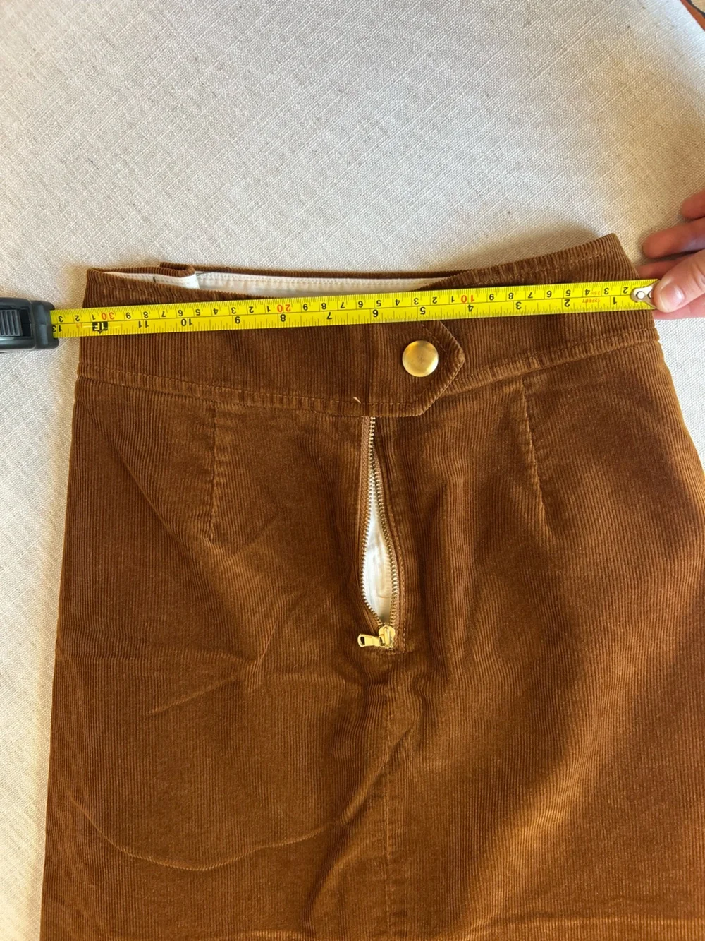J. Crew Men's Corduroy Pants in Chestnut Brown with Brass Accent